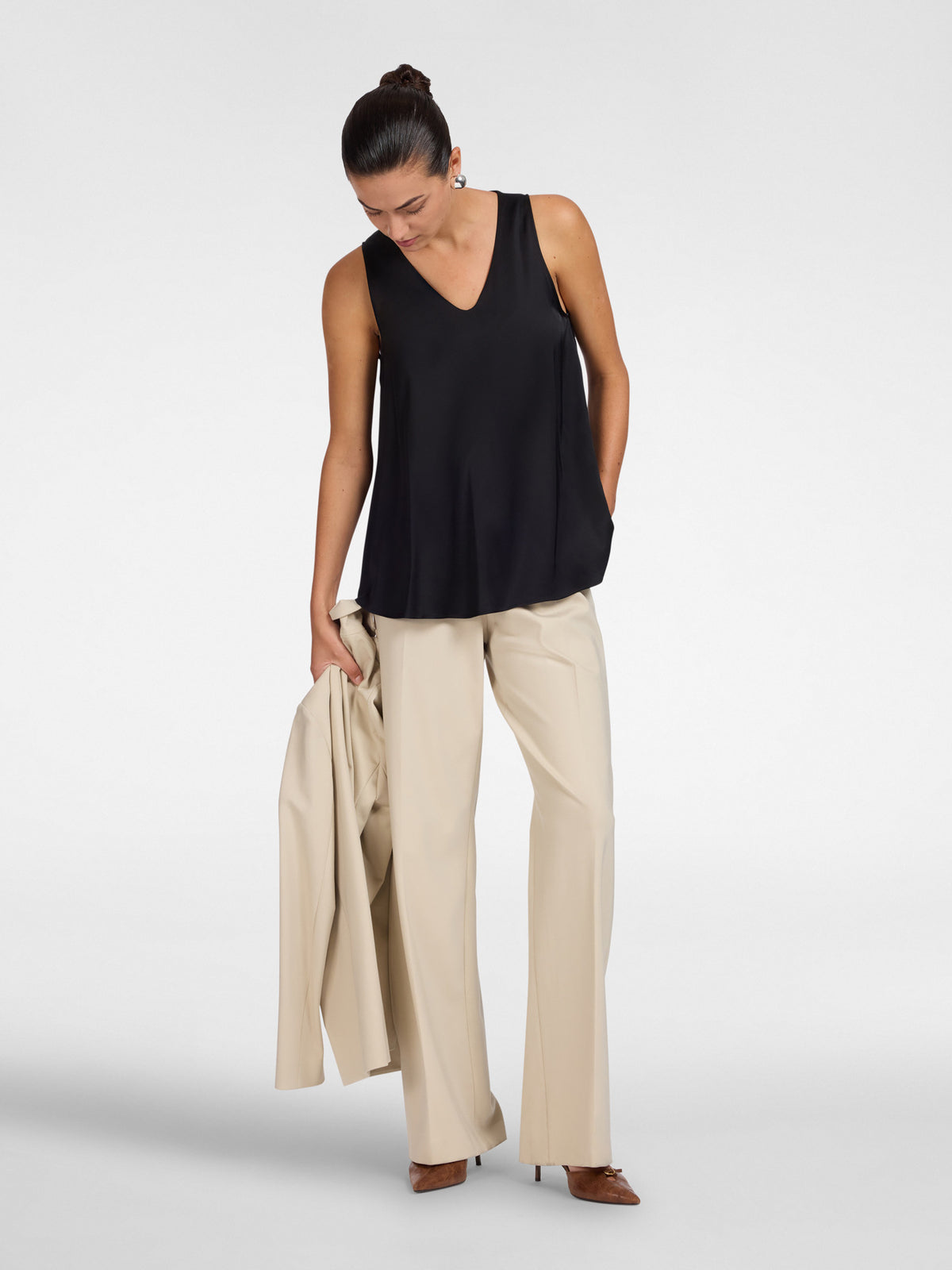 Top raso stretch