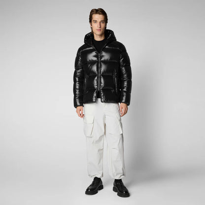 Piumino lucido cappuccio