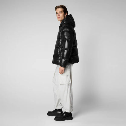 Piumino lucido cappuccio