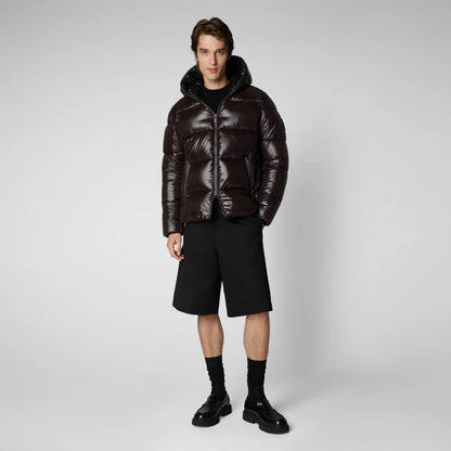 Piumino lucido cappuccio