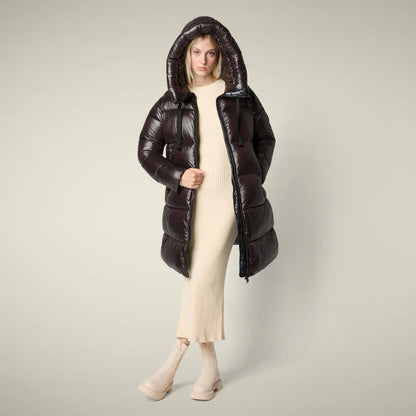 Piumino lungo lucido