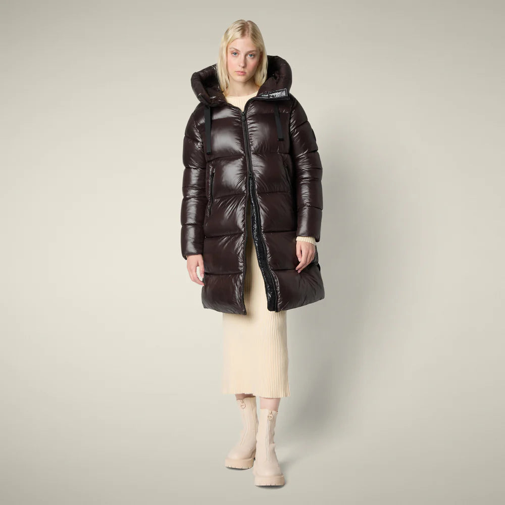 Piumino lungo lucido