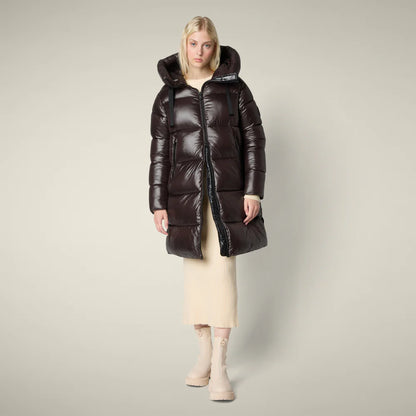 Piumino lungo lucido