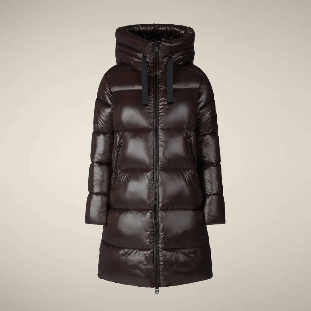 Piumino lungo lucido