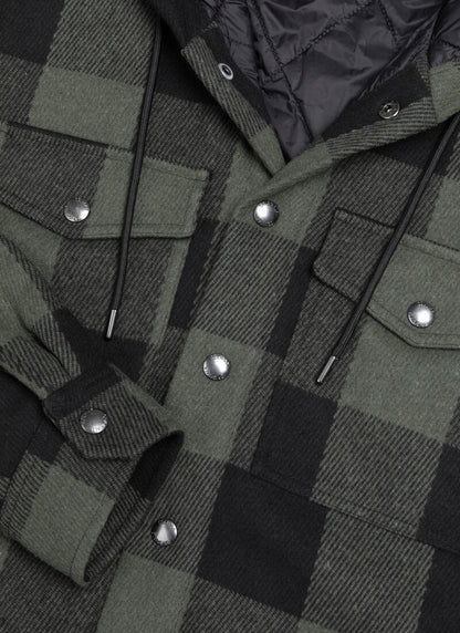 Camicia check over cappuccio