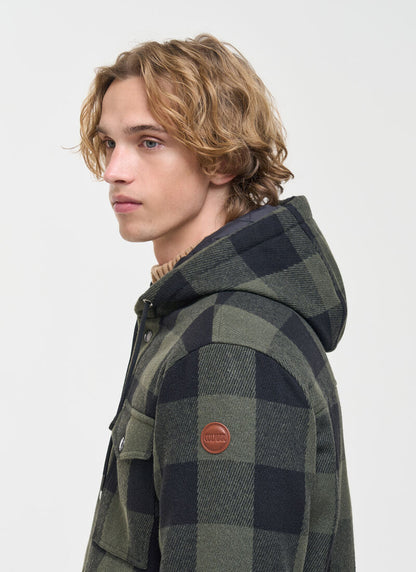 Camicia check over cappuccio