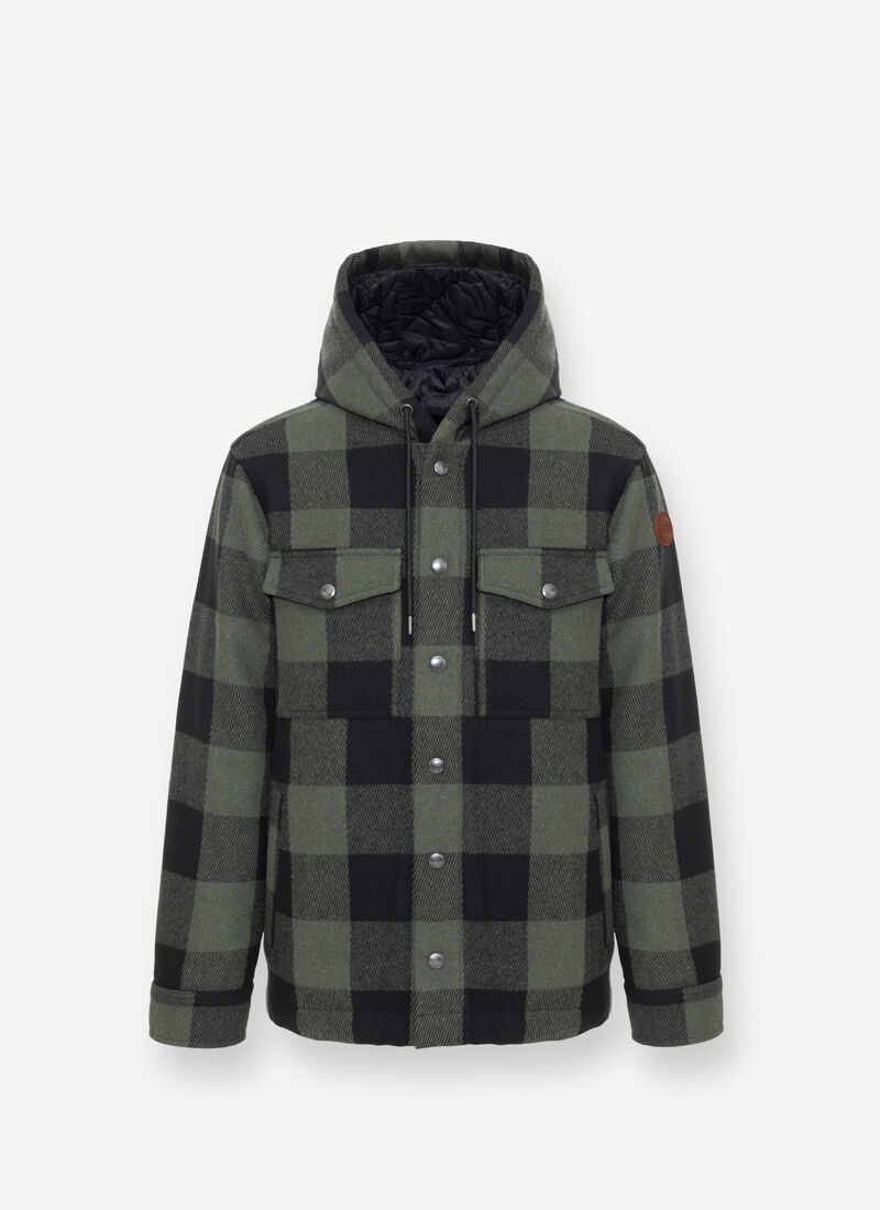 Camicia check over cappuccio