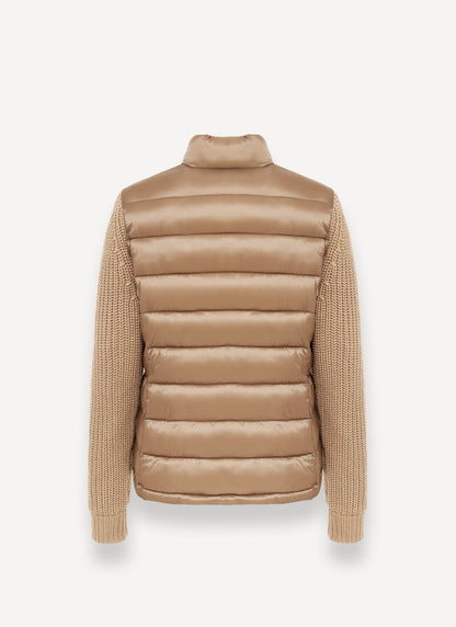 Giubbotto nylon inserti maglia