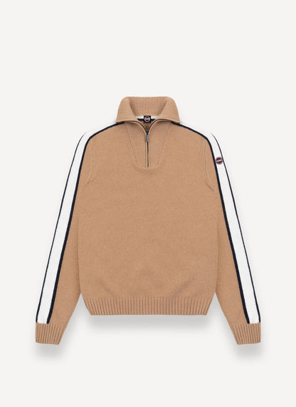 Lupetto zip contrasti spalle