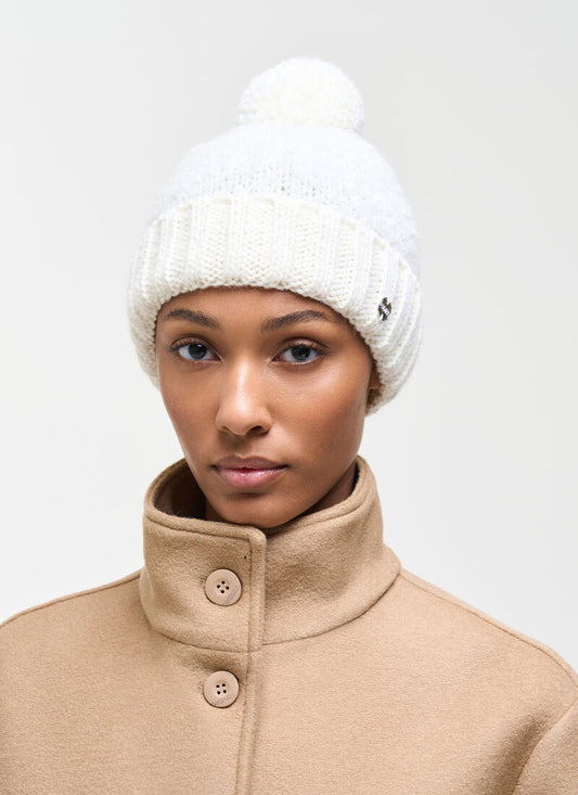 Cuffia mohair pom pom