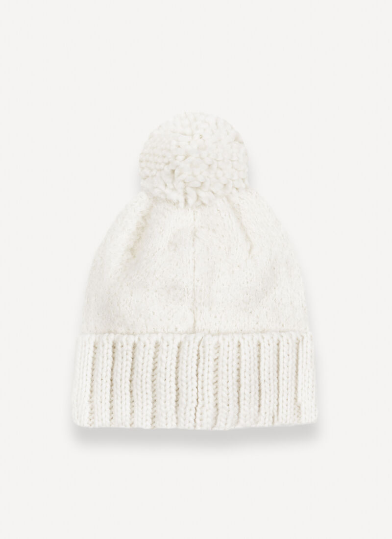 Cuffia mohair pom pom