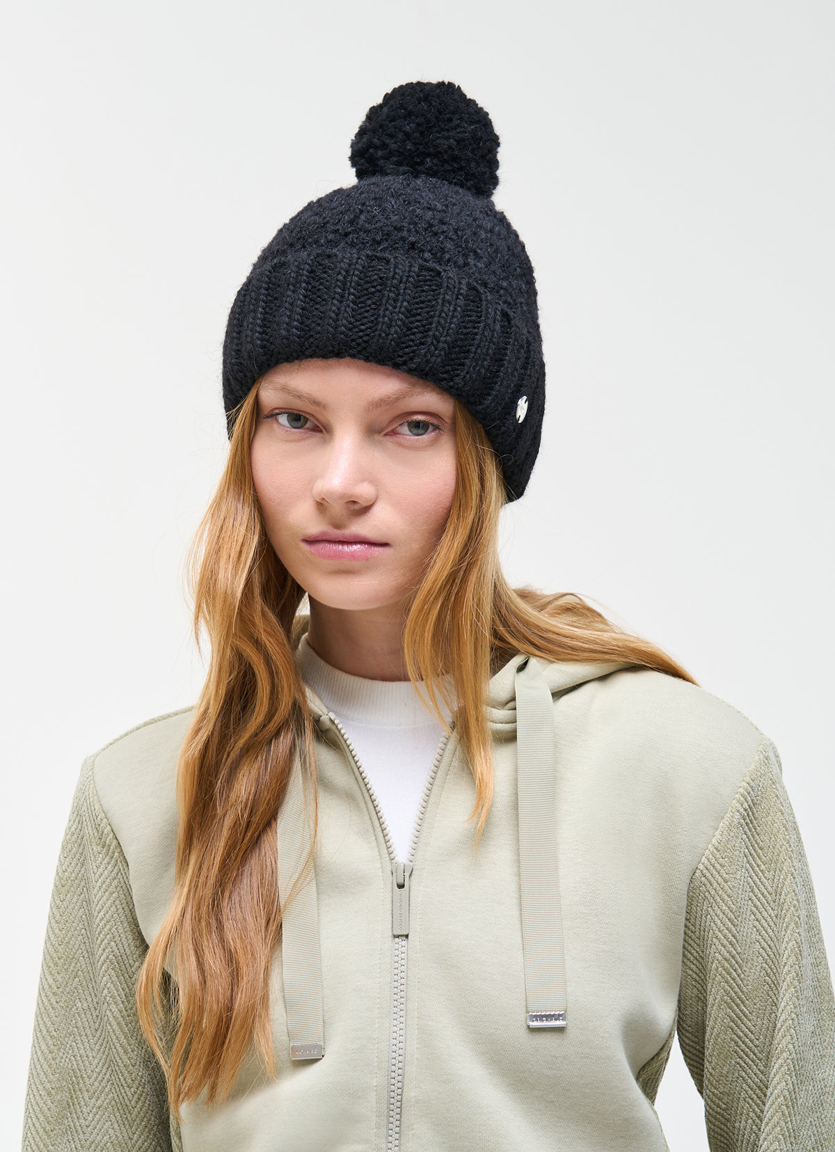 Cuffia mohair pom pom