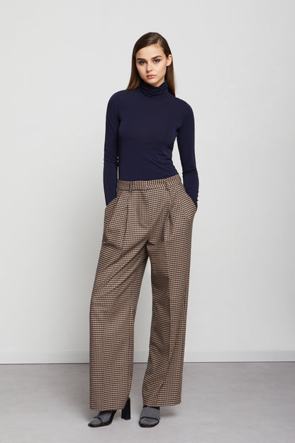 Pantaloni pinces quadretti