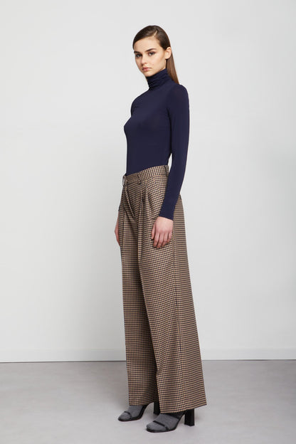 Pantaloni pinces quadretti