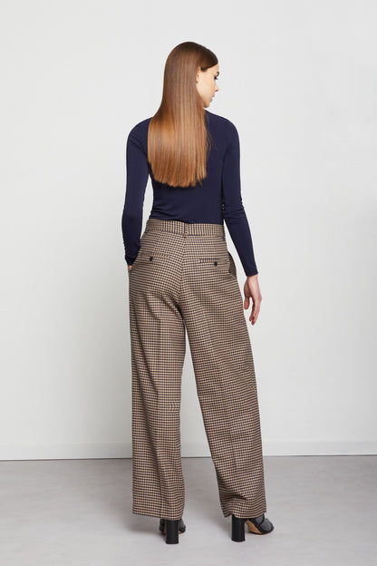 Pantaloni pinces quadretti