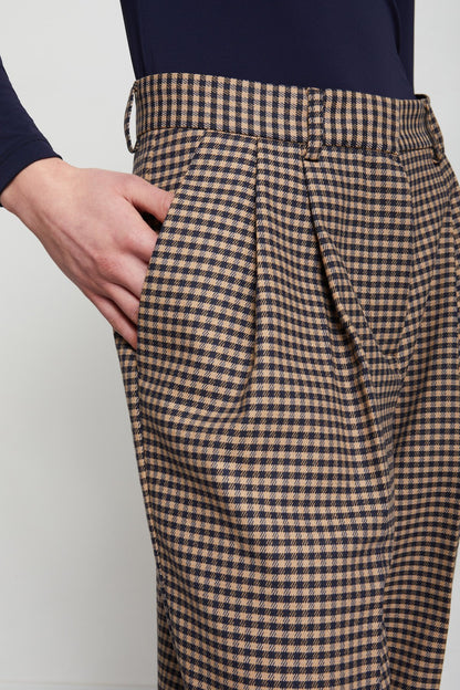Pantaloni pinces quadretti