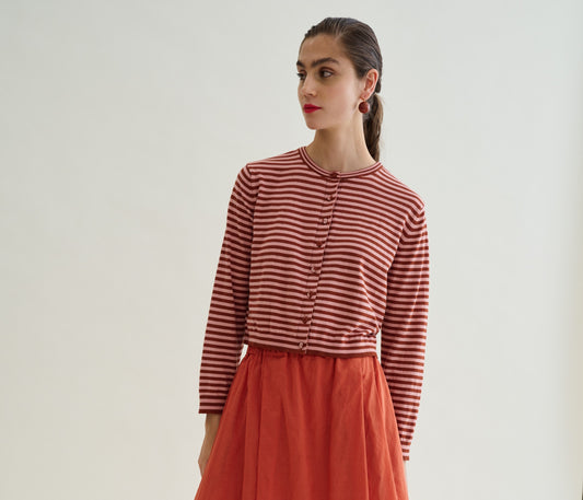 Cardigan rigato coreana