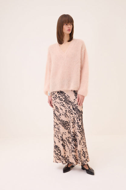 Maglia mohair scollo V