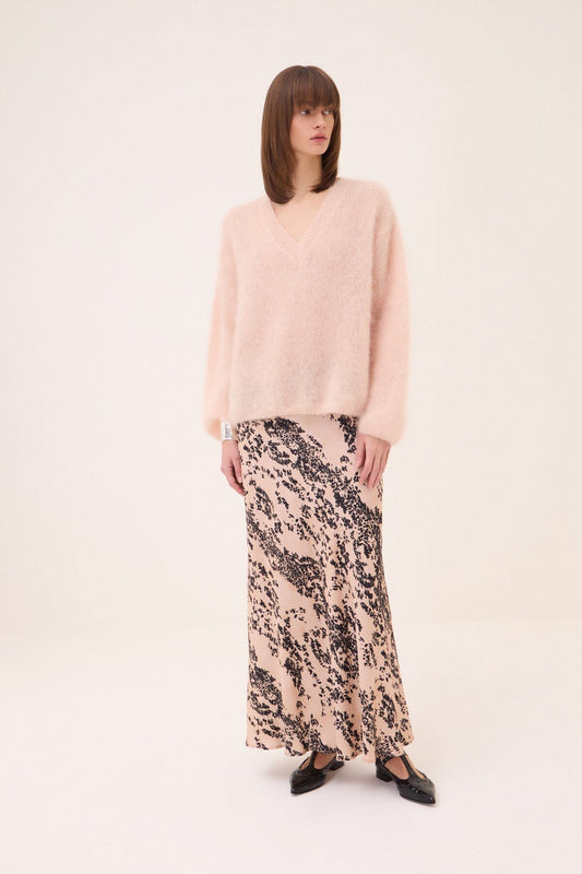 Maglia mohair scollo V