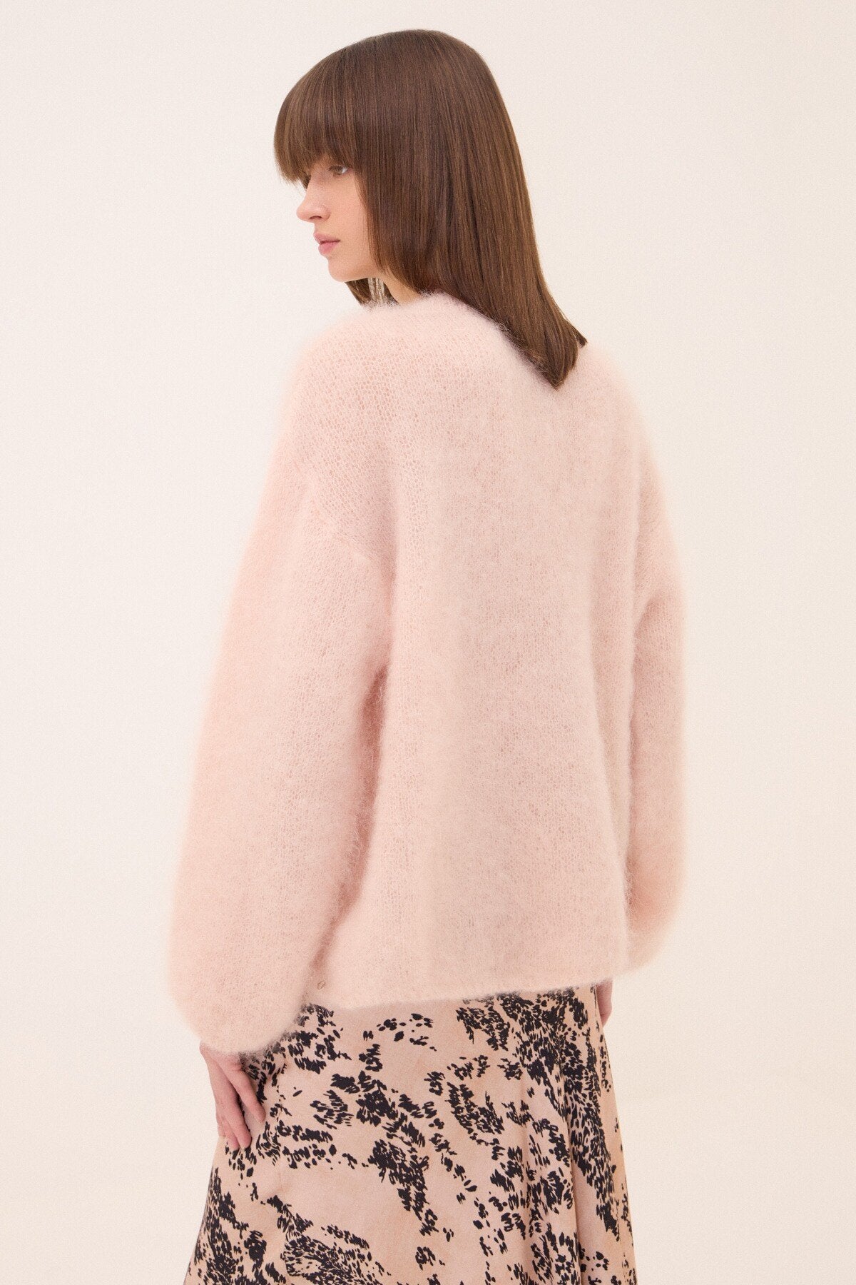 Maglia mohair scollo V