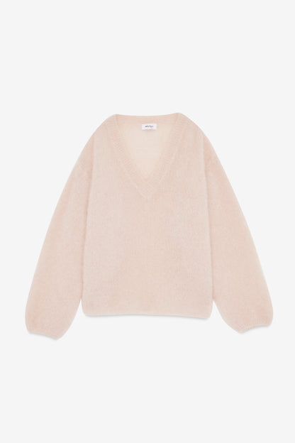 Maglia mohair scollo V