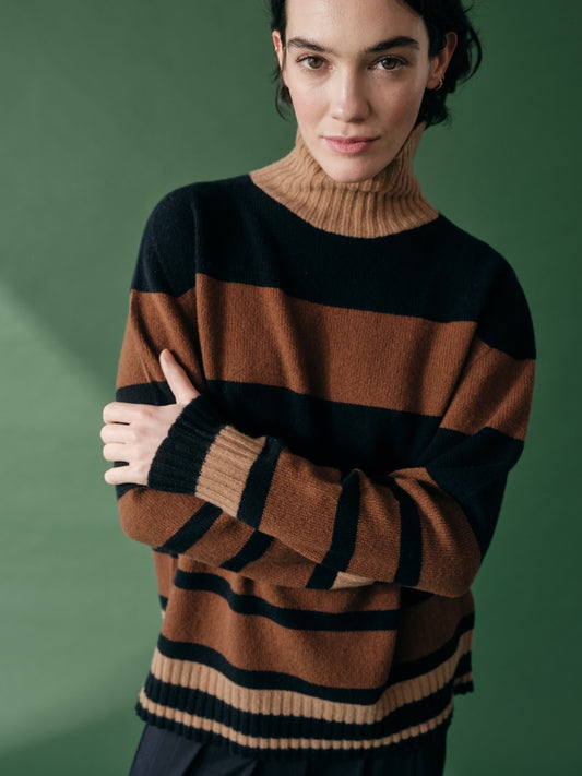 Maglia girocollo righe