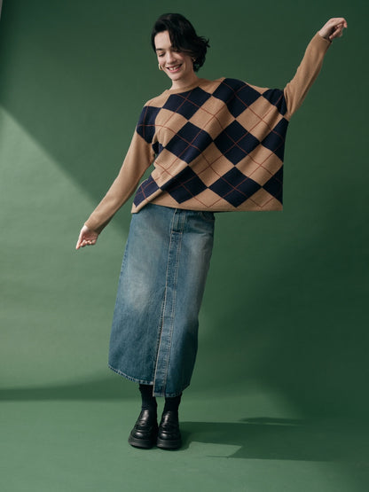 Maglia asimmetrica rombi