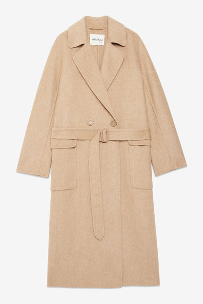 Cappotto spigato cintura