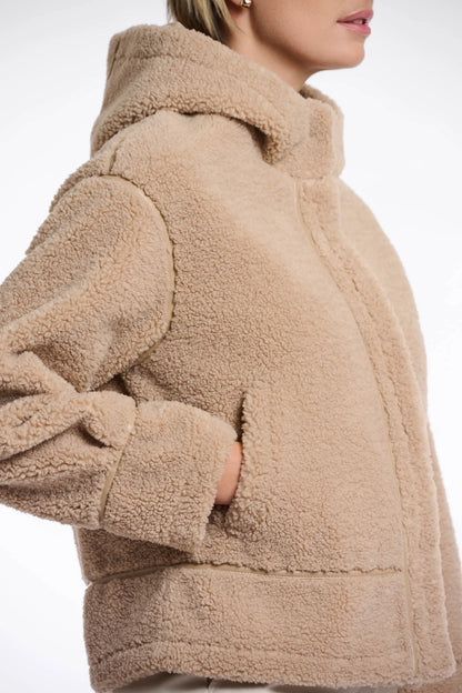 Bomber ecopelliccia cappuccio