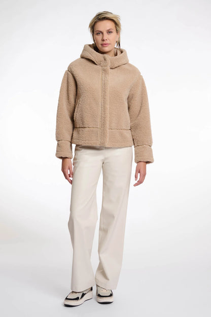 Bomber ecopelliccia cappuccio