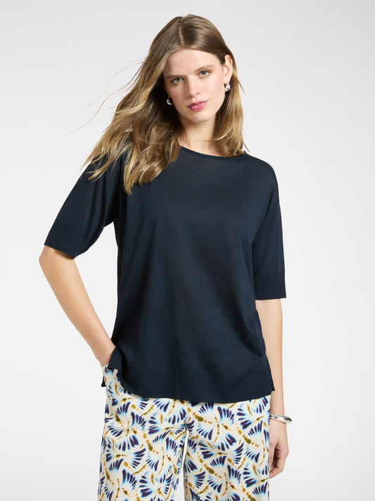T-shirt effetto tricot