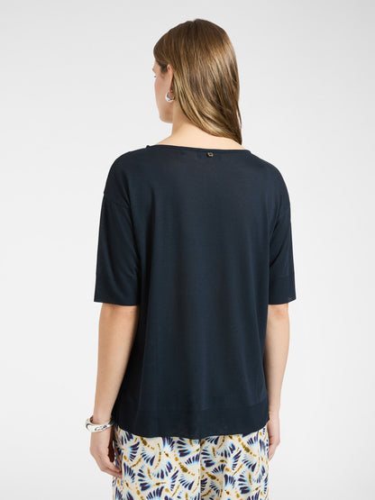 T-shirt effetto tricot