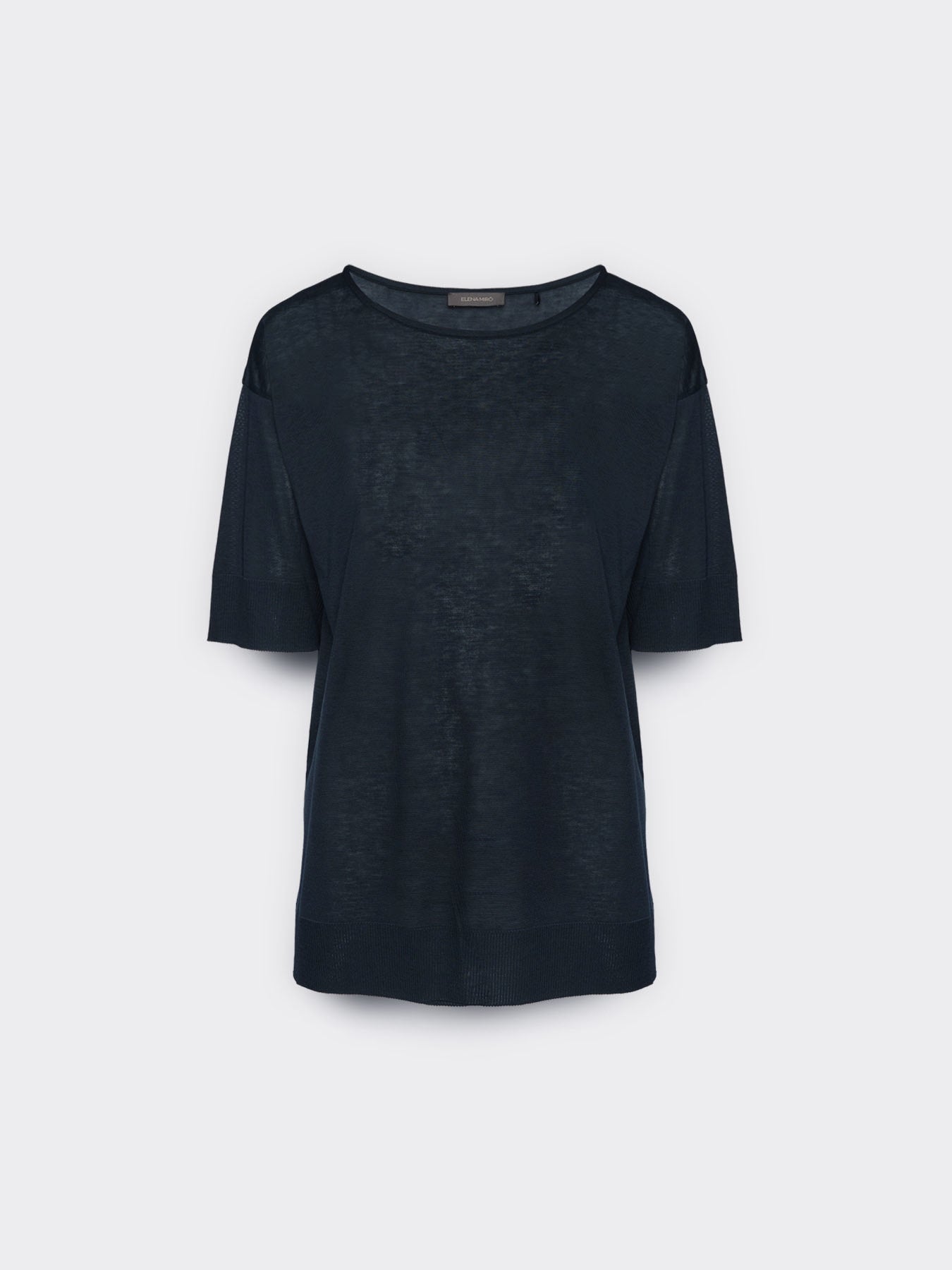 T-shirt effetto tricot