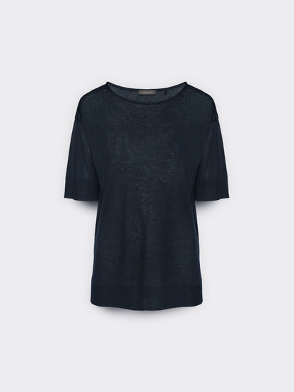 T-shirt effetto tricot