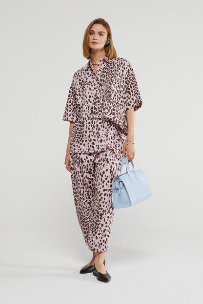 Camicia animalier mezze maniche