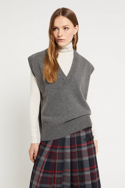 Gilet misto cashmere