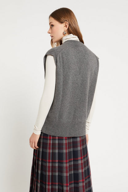 Gilet misto cashmere