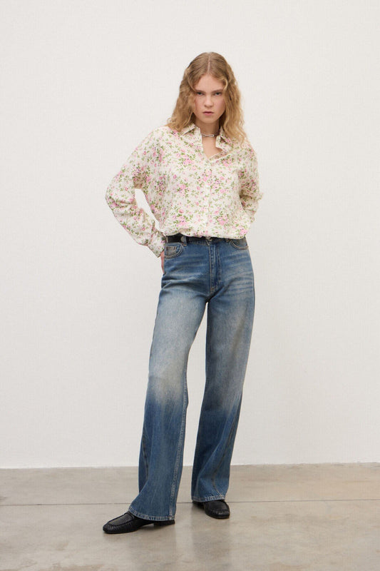 Camicia fantasia rose