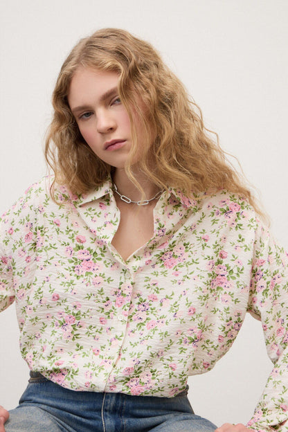 Camicia fantasia rose