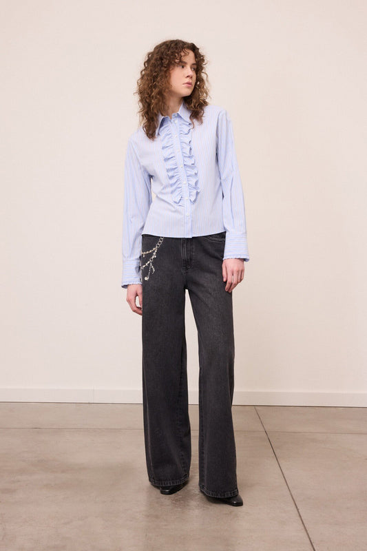 Camicia righe jabot