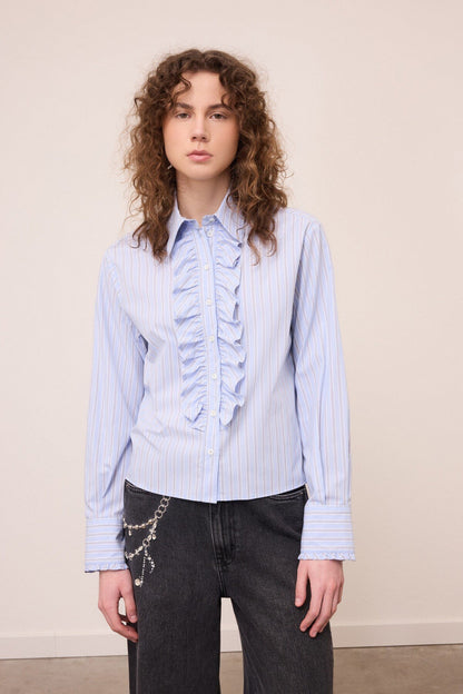 Camicia righe jabot