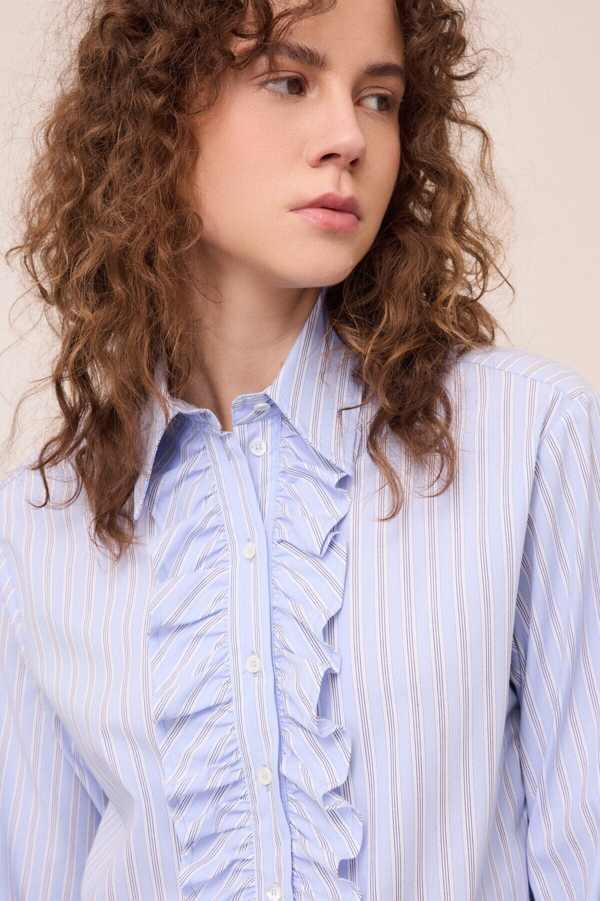 Camicia righe jabot
