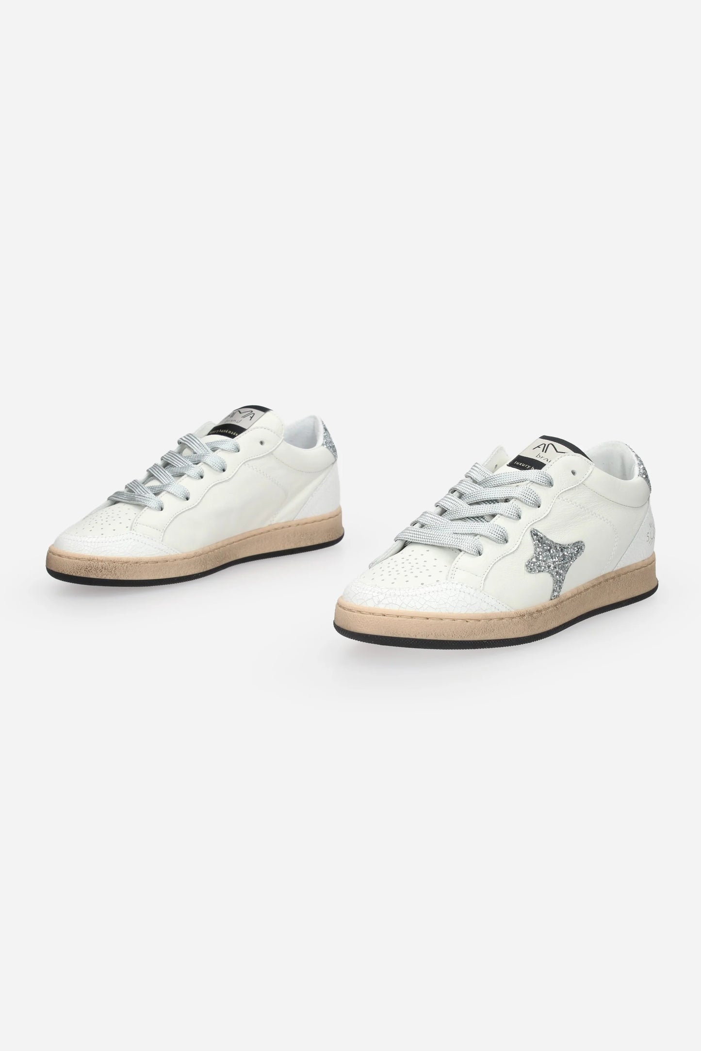 Scarpe pelle glitter