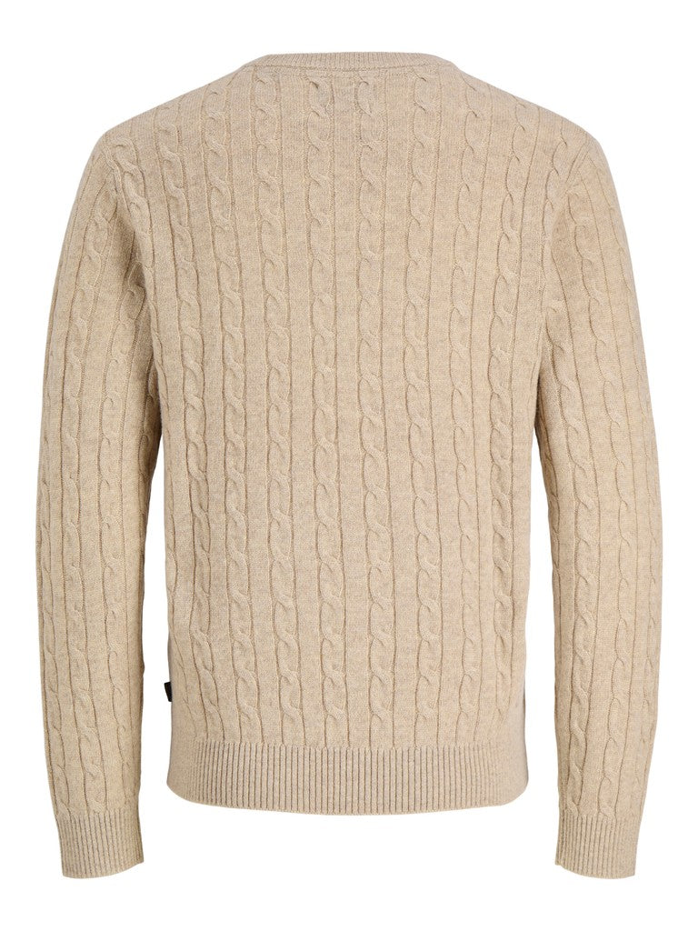 Maglia trecce girocollo