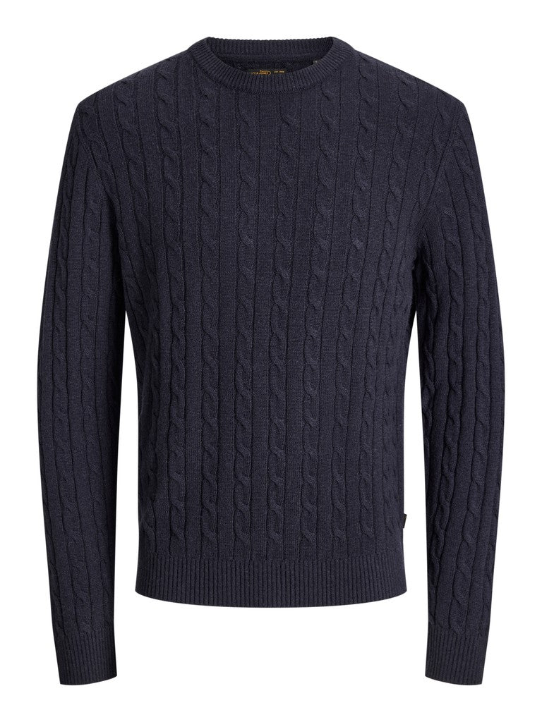 Maglia trecce girocollo