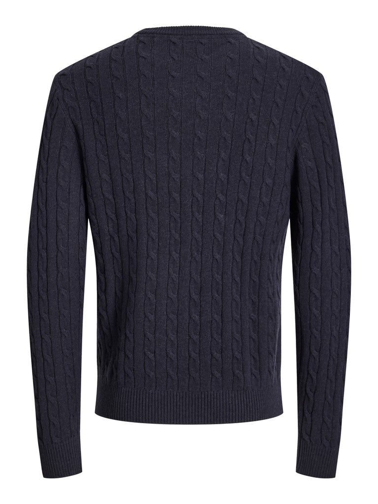 Maglia trecce girocollo