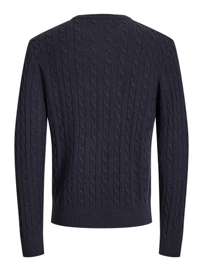 Maglia trecce girocollo
