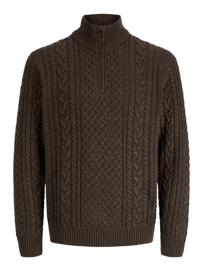Lupetto zip trecce