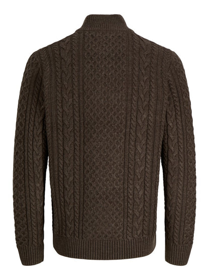 Lupetto zip trecce