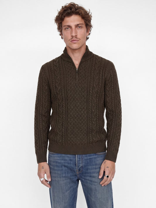 Lupetto zip trecce